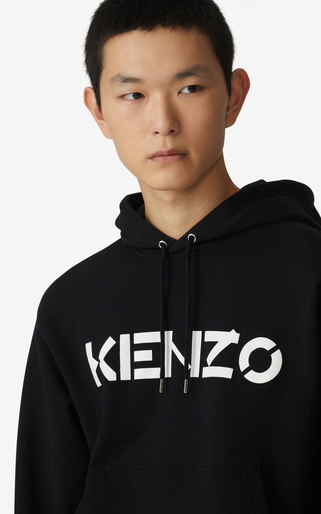 Kenzo Logo フーディ メンズ 黒 - WKLJHD049